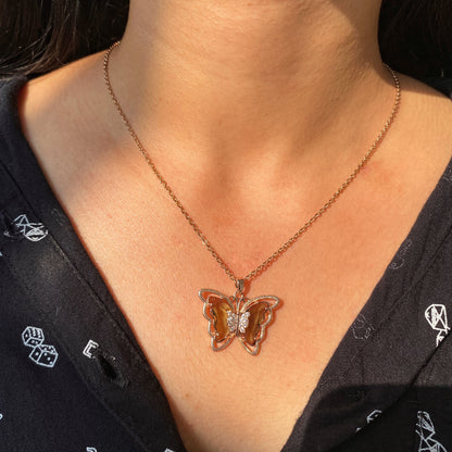 ROSEGOLD BIG BUTTERFLY NECKLACE