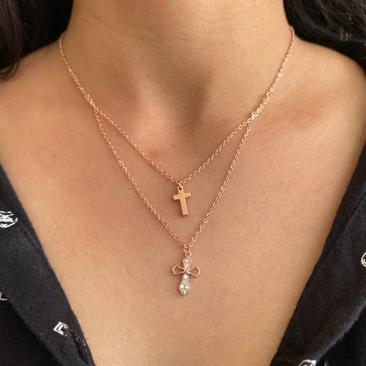 ROSEGOLD CROSS NECKLACE