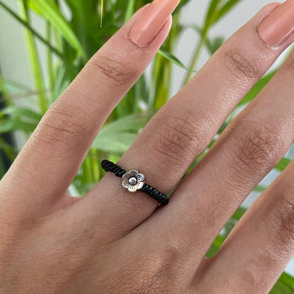 BEADED FLOWER RING