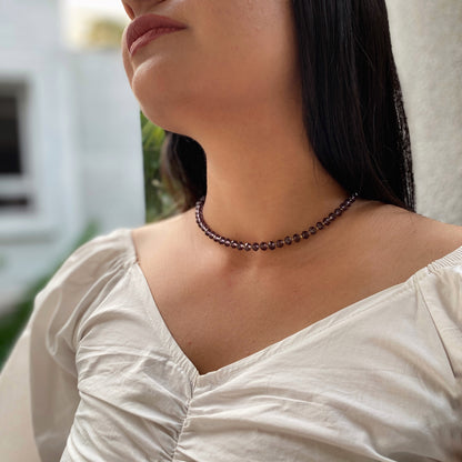 SINGLE COLOURED CRYSTAL CHOKER