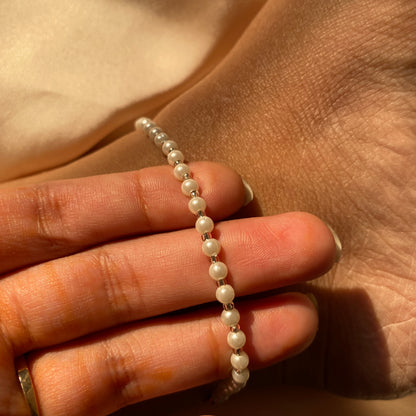 SMALL PEARL ANKLETS WITH BEADS