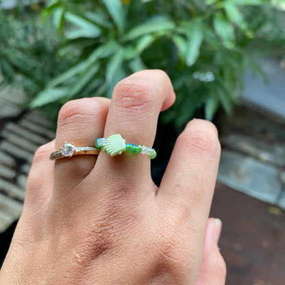 GREEN SHELL RING