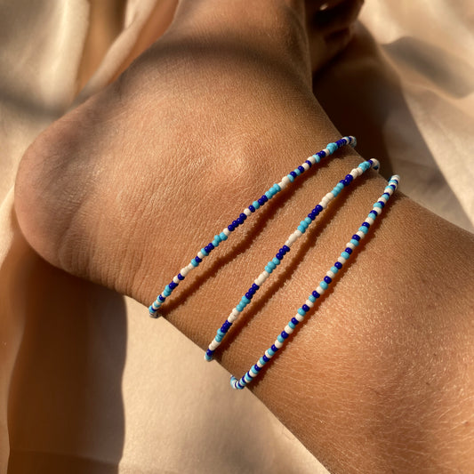 BEACH BEADED ANKLETS