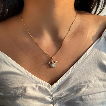 Diamond Crown Necklace