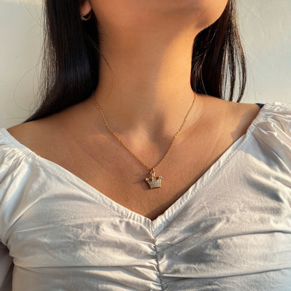 Diamond Crown Necklace