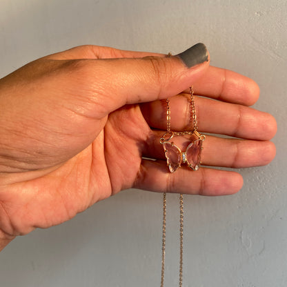 Rosegold Butterfly Charm Necklace