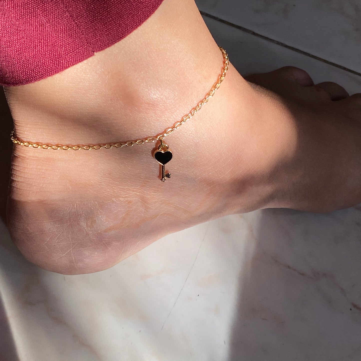 LOCK AND KEY ANKLETS