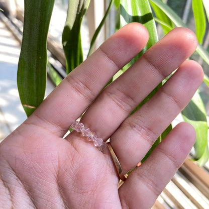 Nude Crystal Flower Ring