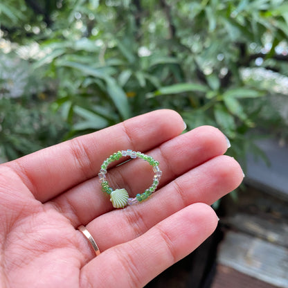 GREEN SHELL RING