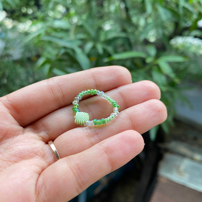 GREEN SHELL RING