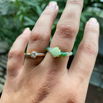 GREEN SHELL RING