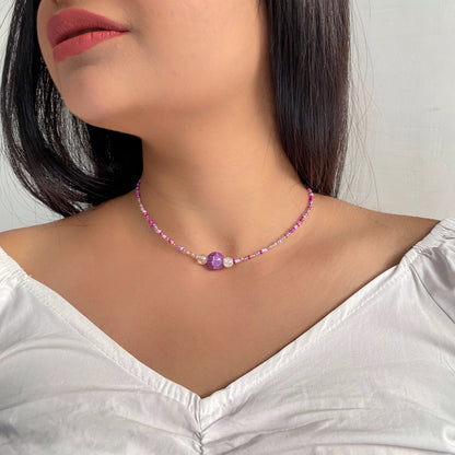 Purple Pearl Necklace