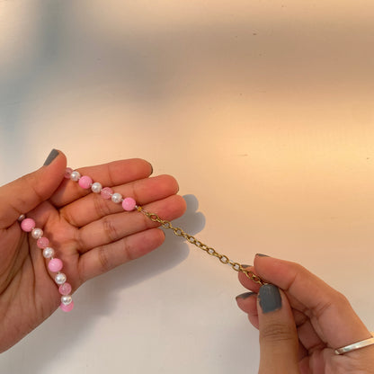 PINK PEARLS CHOKER