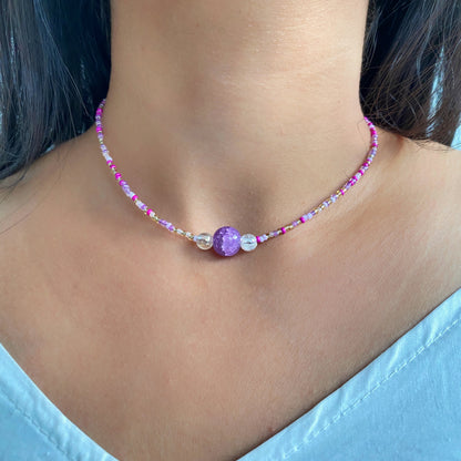 Purple Pearl Necklace