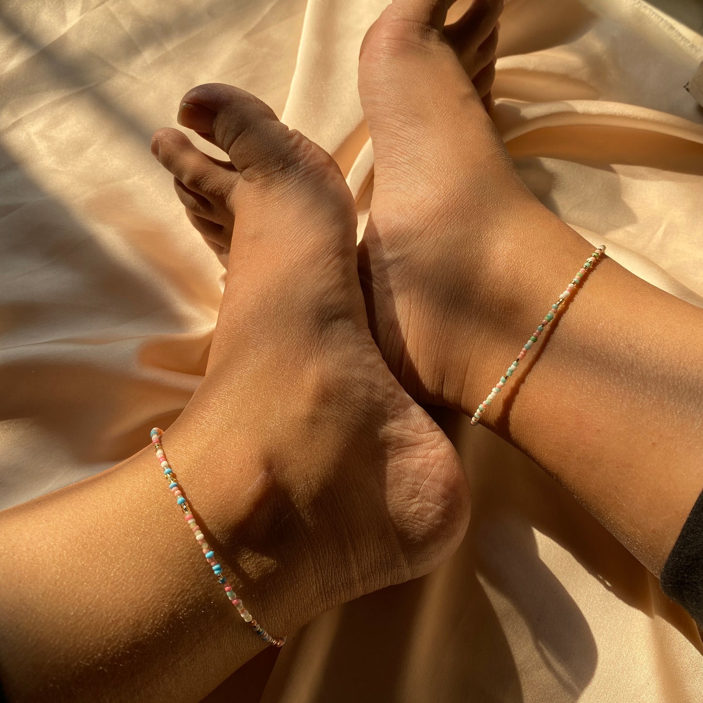 Blueish and Greenish Pastel Anklets