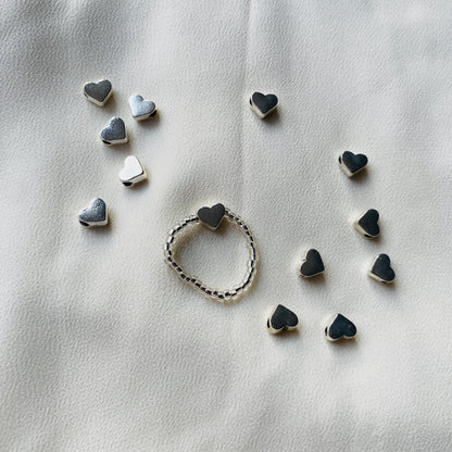 SILVER HEART RING