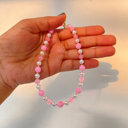 PINK PEARLS CHOKER